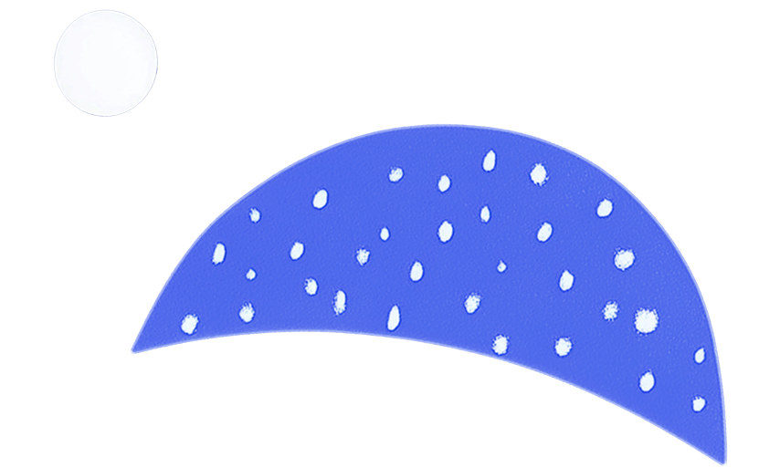 Blue decorative shape